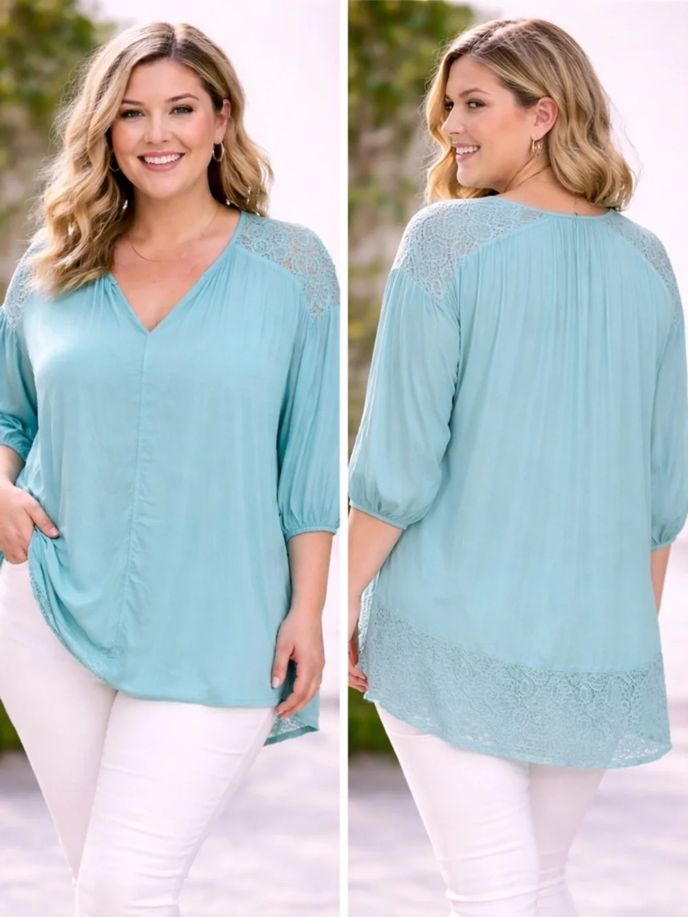 Stylus V-neck Aqua Top